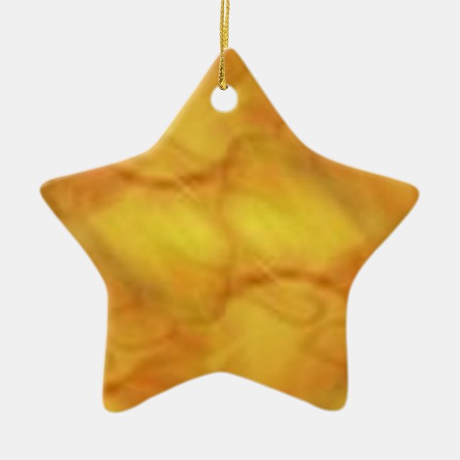 Cerâmica Ornamento da Estrela de Natal do ouro (Frente)