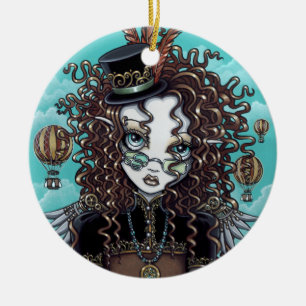 Cerâmica Ornamento da fada do balão de ar do punk do vapor