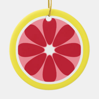 Cerâmica Ornamento da fatia de toranja