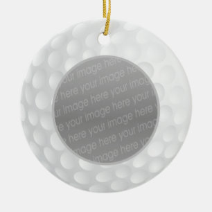 Cerâmica ornamento da foto da bola de golfe