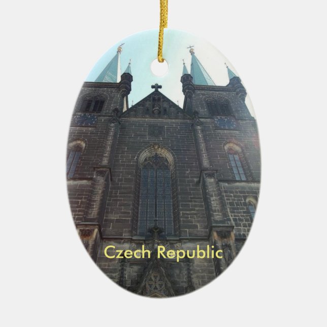 Cerâmica Ornamento da igreja de Praga da república checa (Frente)