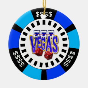 CERÂMICA ORNAMENTO DA MICROPLAQUETA DE PÓQUER DE VEGAS