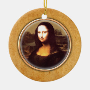 Cerâmica Ornamento da Mona Lisa de Leonardo da Vinci