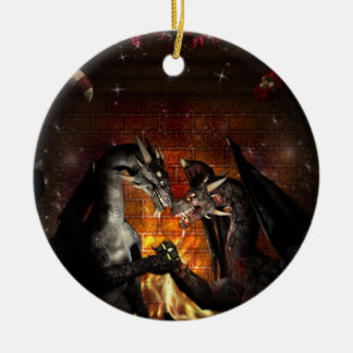 Cerâmica Ornamento da Noite de Natal de um dragão