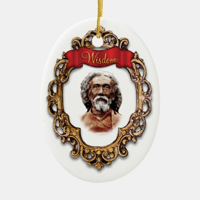 Cerâmica Ornamento da sabedoria de Sri Yukteswar (Frente)