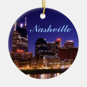 Cerâmica Ornamento da skyline de Nashville
