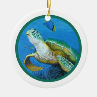 Cerâmica Ornamento da tartaruga de mar - personalize-o!