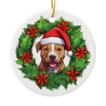Ornamento da Terra de Natal do Pit Bull