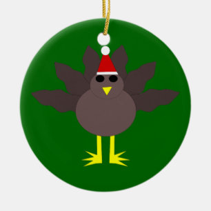 Cerâmica Ornamento da Turquia de Natal bonito