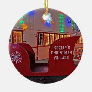 Cerâmica Ornamento da Vila de Natal de Kozier