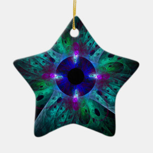 Cerâmica Ornamento das Estrelas de Abstrato de Olhos