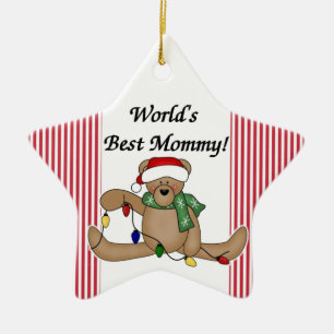 Cerâmica Ornamento das mamães do mundo do urso de ursinho 