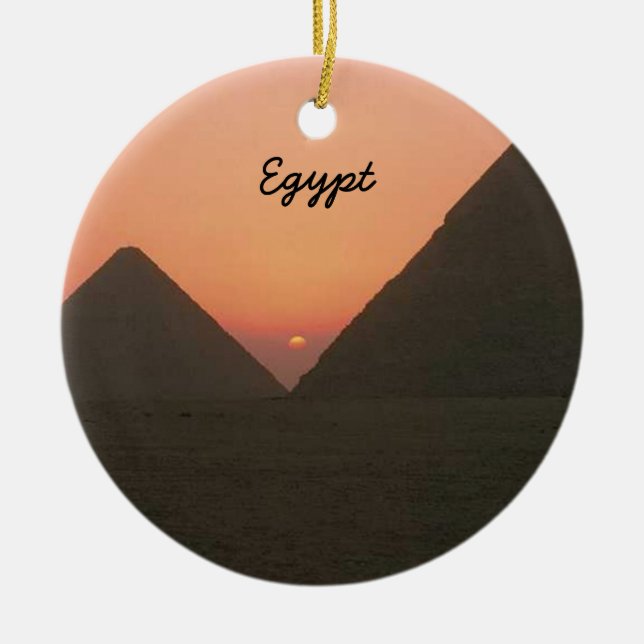 Cerâmica Ornamento das pirâmides de Egipto (Frente)