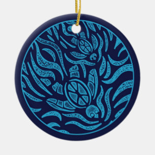 Cerâmica Ornamento das tartarugas de mar da família do