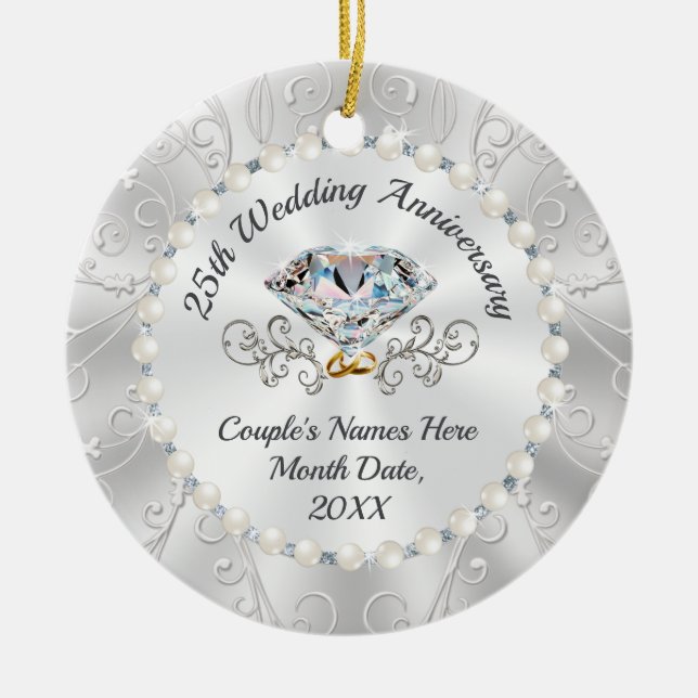 Cerâmica Ornamento de 25 personalizado barato (Frente)