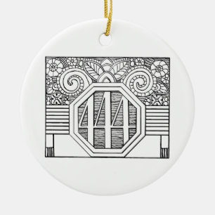 Cerâmica ornamento de 444 logotipos