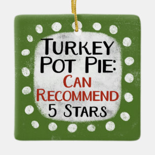 Cerâmica Ornamento de 5 Estrelas do Relatório de Pizza de P