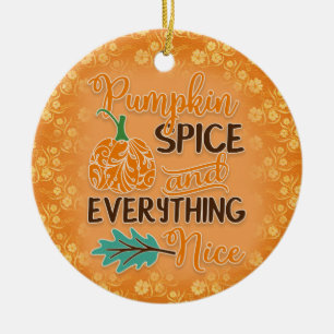 Cerâmica Ornamento de Abóbora de Outono Laranja