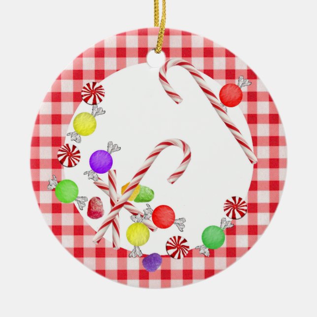 Cerâmica Ornamento de Ameixas de Açúcar (Frente)