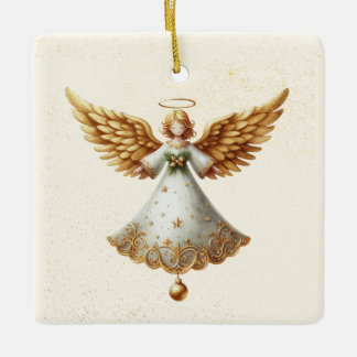 Cerâmica Ornamento de Anjo de Natal Personalizado