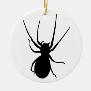 Cerâmica Ornamento de Aranha Negra-Halloween