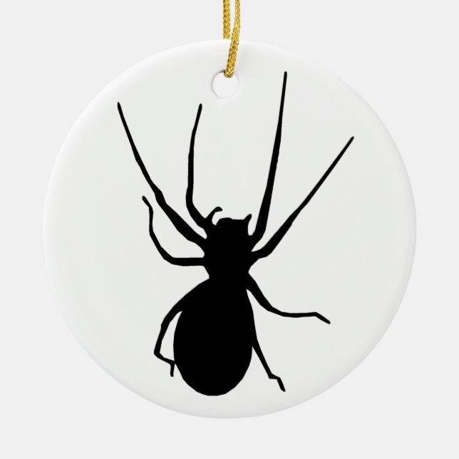 Cerâmica Ornamento de Aranha Negra-Halloween (Frente)