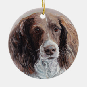 Cerâmica Ornamento de Arte de Cachorro Inglês Springer Spa