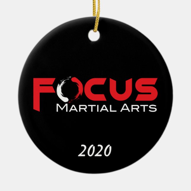 Cerâmica Ornamento de Artes Marciais de Foco (Frente)