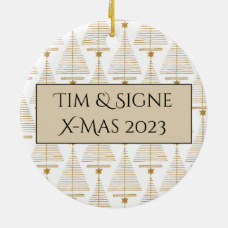 Cerâmica Ornamento de Árvore de Foto Bela e Simples