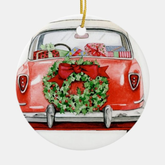 CERÂMICA ORNAMENTO DE ÁRVORE DE NATAL (Frente)