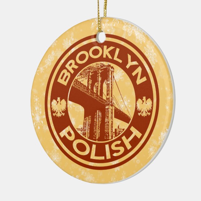 Cerâmica Ornamento de Árvore de Natal Brooklyn Polonês Amer (Esquerda)