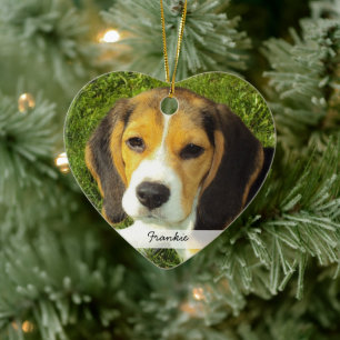 Cerâmica Ornamento de Árvore de Natal com Imagem de Cão Dup