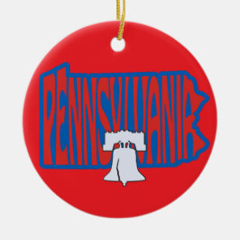 Cerâmica Ornamento de Árvore de Natal da Pensilvânia Libert