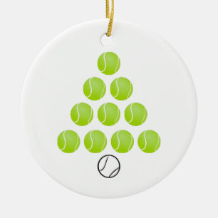 Cerâmica Ornamento de Árvore de Natal de Bola de Tênis pe