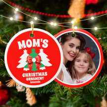 Ornamento de Árvore de Natal para Mães Personaliza