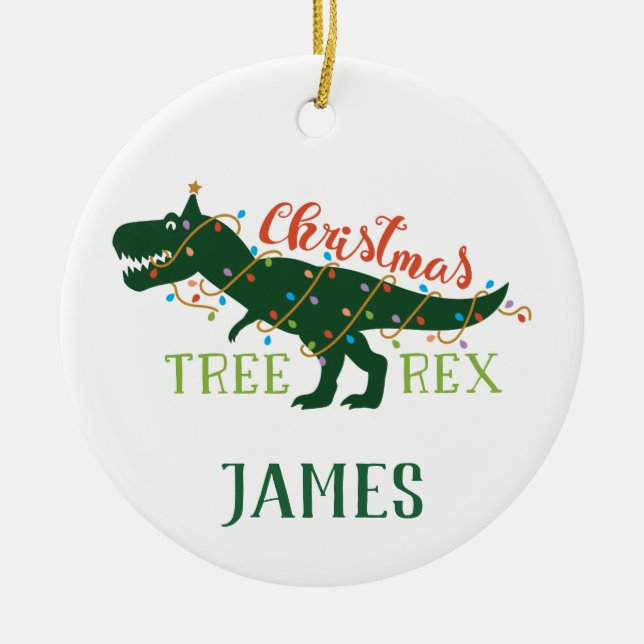 Cerâmica Ornamento de Árvore de Natal Personalizado (Frente)