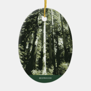 Cerâmica Ornamento de Árvore de Natal Redwood