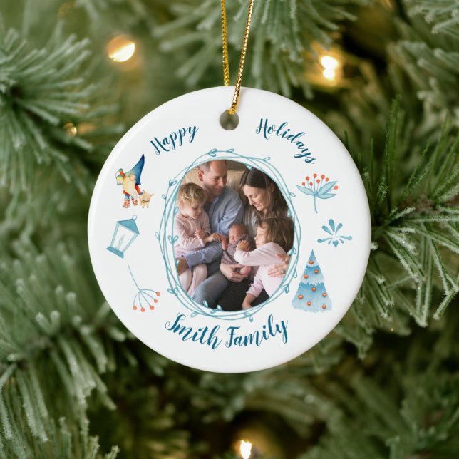 Cerâmica Ornamento de Árvore Elf de Natal Feliz (Árvore)