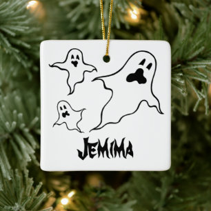 Cerâmica Ornamento de Árvore Fantasma de Halloween Persona