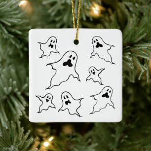 Cerâmica Ornamento de Árvore Fantasma de Halloween Persona