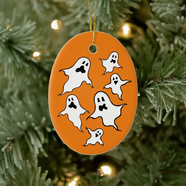 Cerâmica Ornamento de Árvore Fantasma de Halloween Personal (Árvore)