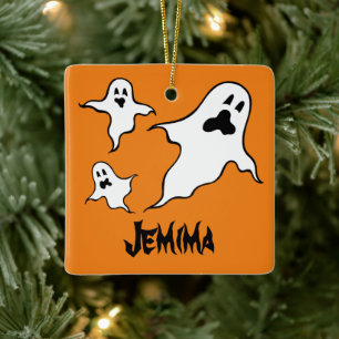 Cerâmica Ornamento de Árvore Fantasma de Halloween Personal