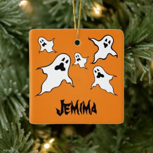 Cerâmica Ornamento de Árvore Fantasma de Halloween Personal