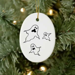Cerâmica Ornamento de Árvore Fantasma de Halloween Personal