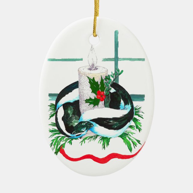 Cerâmica Ornamento de Árvores de Natal Bastante no Alasca (Frente)