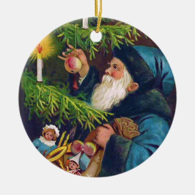 Cerâmica Ornamento de árvores de Natal papais noeis vitoria (Frente)