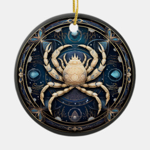 Cerâmica Ornamento de Astrologia Personalizada do Cancer Zo