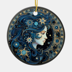 Cerâmica Ornamento de Astrologia Personalizada do Virgo Zod