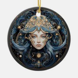 Cerâmica Ornamento de Astrologia Personalizada do Zodiac Aq