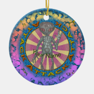 Cerâmica Ornamento de Ataque de Alienígena Robô
